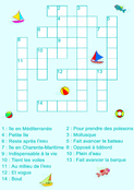 Mots crois&eacute;s aux th&egrave;mes marins et ludiques
